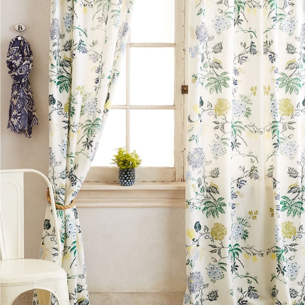 Anthropologie kalei curtains in Blue and Green